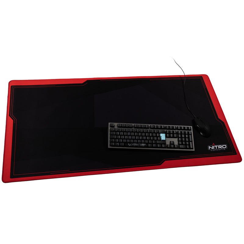 Nitro Concepts Deskmat, 3XL (1200x600mm) - black/red